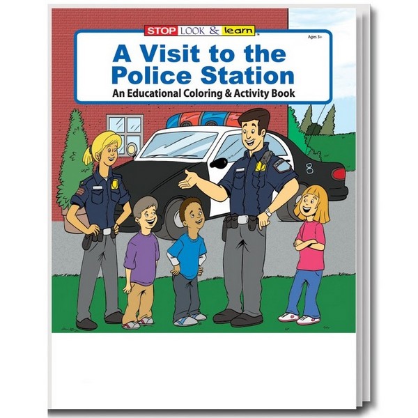 CS0175B A Visit to the Police Station Coloring and Activity BOOK Blank